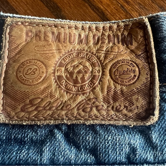 Eddie Bauer Men's Dark Blue LINED Straight Leg Jeans - Picture 4 of 5